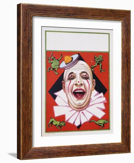 Poster of Clowns with Dog and Goose-null-Framed Giclee Print