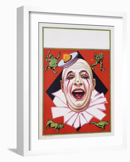 Poster of Clowns with Dog and Goose-null-Framed Giclee Print