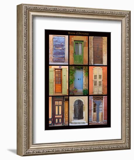 Poster of doors shot throughout Provence, France-Mallorie Ostrowitz-Framed Photographic Print