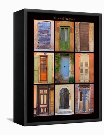 Poster of doors shot throughout Provence, France-Mallorie Ostrowitz-Framed Premier Image Canvas
