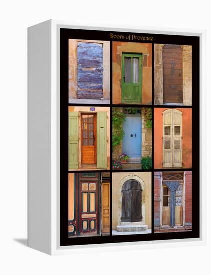 Poster of doors shot throughout Provence, France-Mallorie Ostrowitz-Framed Premier Image Canvas