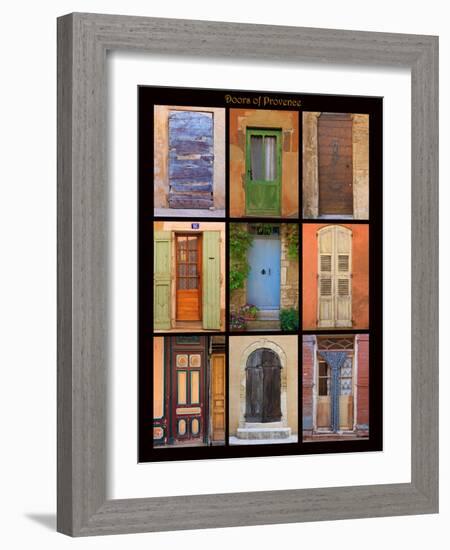 Poster of doors shot throughout Provence, France-Mallorie Ostrowitz-Framed Photographic Print