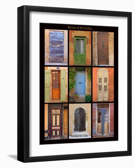 Poster of doors shot throughout Provence, France-Mallorie Ostrowitz-Framed Photographic Print