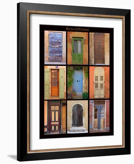 Poster of doors shot throughout Provence, France-Mallorie Ostrowitz-Framed Photographic Print