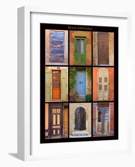 Poster of doors shot throughout Provence, France-Mallorie Ostrowitz-Framed Photographic Print