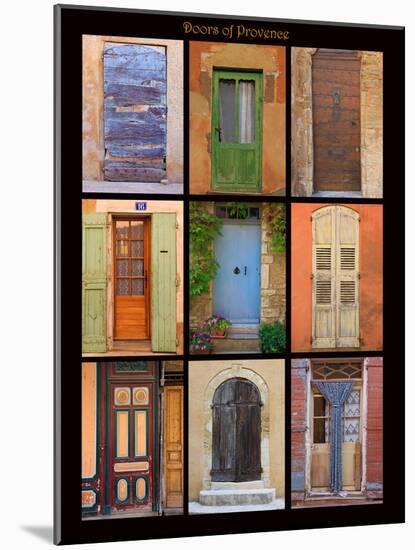 Poster of doors shot throughout Provence, France-Mallorie Ostrowitz-Mounted Photographic Print