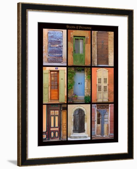 Poster of doors shot throughout Provence, France-Mallorie Ostrowitz-Framed Photographic Print