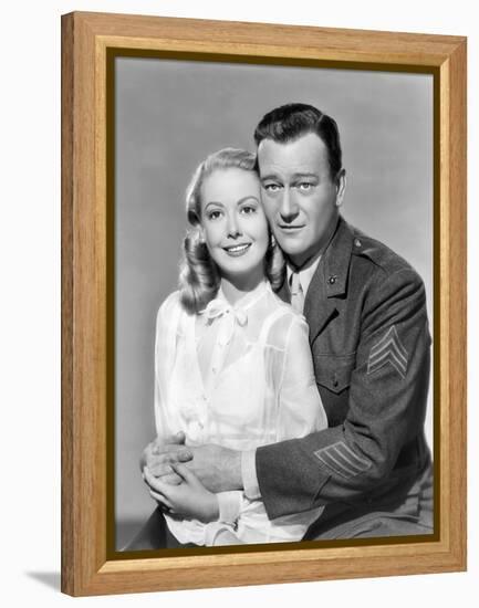 Poster of film Sands of Iwo Jima by AllanDwan with Adele Mara and John Wayne, 1949-null-Framed Stretched Canvas