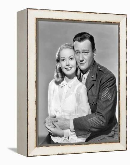 Poster of film Sands of Iwo Jima by AllanDwan with Adele Mara and John Wayne, 1949-null-Framed Stretched Canvas