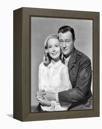 Poster of film Sands of Iwo Jima by AllanDwan with Adele Mara and John Wayne, 1949-null-Framed Stretched Canvas