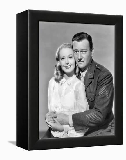 Poster of film Sands of Iwo Jima by AllanDwan with Adele Mara and John Wayne, 1949-null-Framed Stretched Canvas