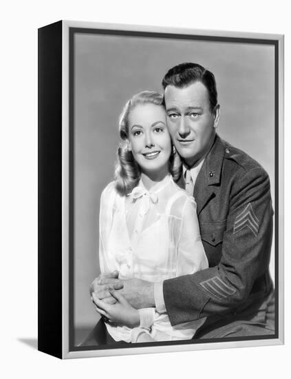 Poster of film Sands of Iwo Jima by AllanDwan with Adele Mara and John Wayne, 1949-null-Framed Stretched Canvas