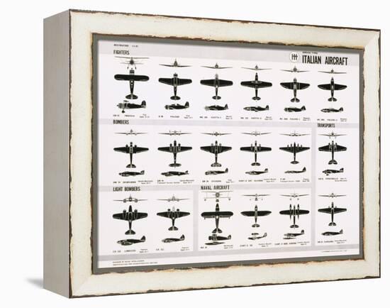 Poster of Italian Combat and Transport Aircraft-null-Framed Premier Image Canvas