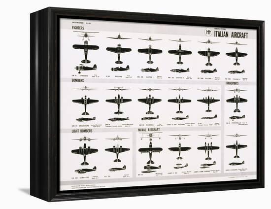 Poster of Italian Combat and Transport Aircraft-null-Framed Premier Image Canvas