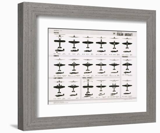 Poster of Italian Combat and Transport Aircraft-null-Framed Photographic Print