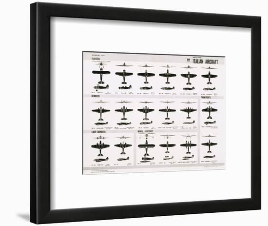 Poster of Italian Combat and Transport Aircraft-null-Framed Photographic Print