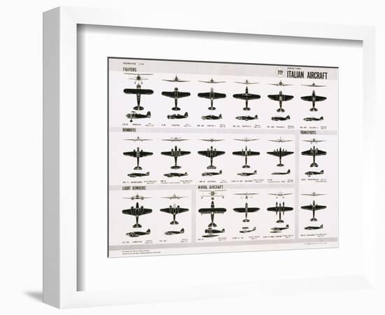 Poster of Italian Combat and Transport Aircraft-null-Framed Photographic Print