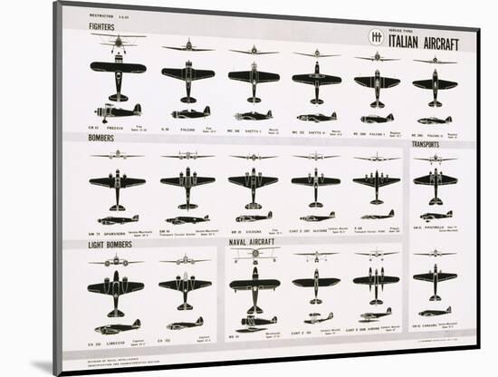 Poster of Italian Combat and Transport Aircraft-null-Mounted Photographic Print