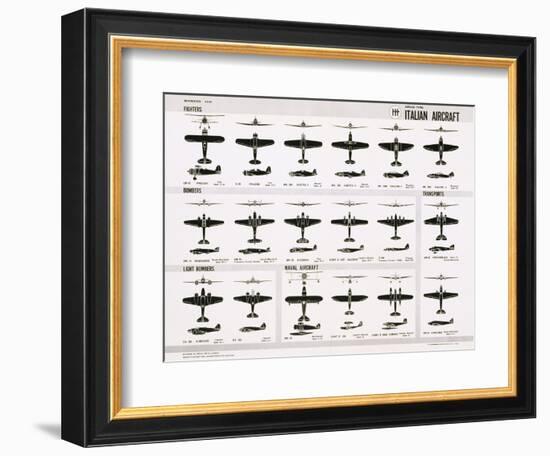 Poster of Italian Combat and Transport Aircraft-null-Framed Photographic Print