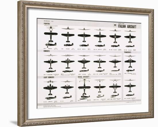 Poster of Italian Combat and Transport Aircraft-null-Framed Photographic Print