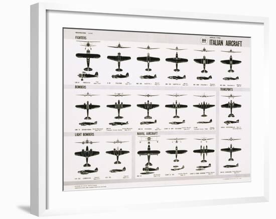 Poster of Italian Combat and Transport Aircraft-null-Framed Photographic Print