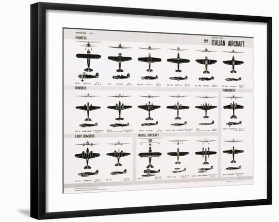 Poster of Italian Combat and Transport Aircraft-null-Framed Photographic Print