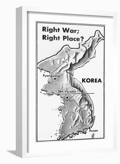 Poster of Korea and 38Th Parallel-null-Framed Giclee Print