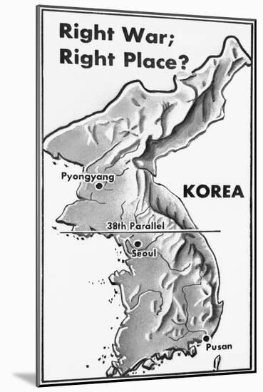 Poster of Korea and 38Th Parallel-null-Mounted Giclee Print