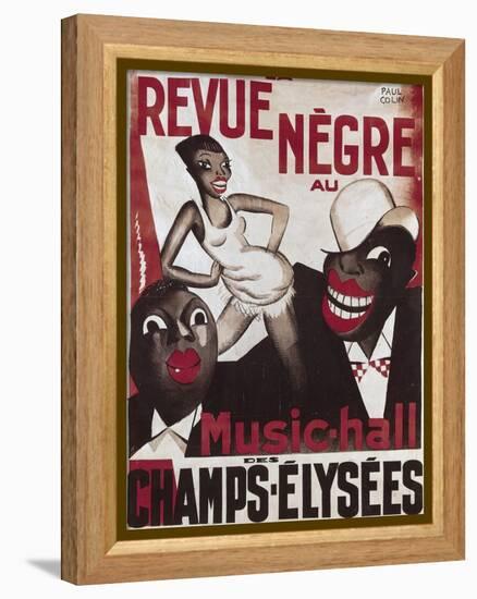 Poster of 'La Revue Negre', 1925-Paul Colin-Framed Stretched Canvas