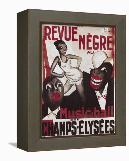 Poster of 'La Revue Negre', 1925-Paul Colin-Framed Stretched Canvas