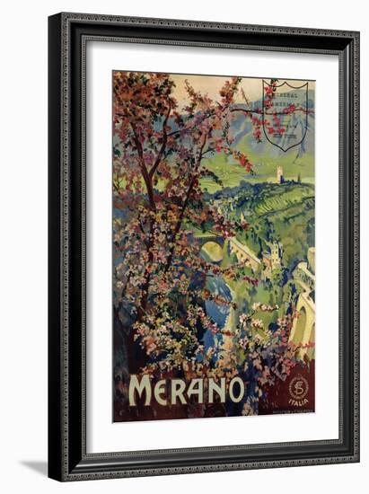 Poster of Merano, printed by Richter and C. Naples, c.1926-Mario Borgoni-Framed Giclee Print
