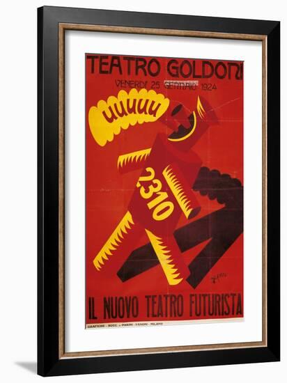 Poster of Nuovo Teatro Futurista (Goldoni Theatre)-null-Framed Giclee Print