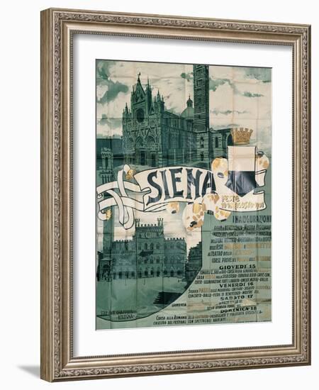 Poster of Siena Celebrations in August 1901-null-Framed Giclee Print