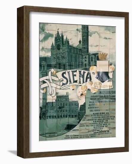 Poster of Siena Celebrations in August 1901-null-Framed Giclee Print