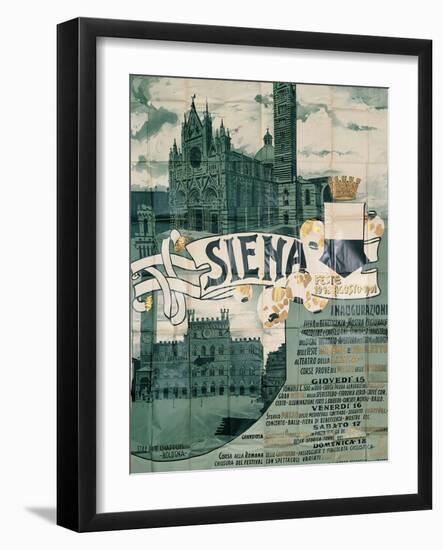 Poster of Siena Celebrations in August 1901-null-Framed Giclee Print