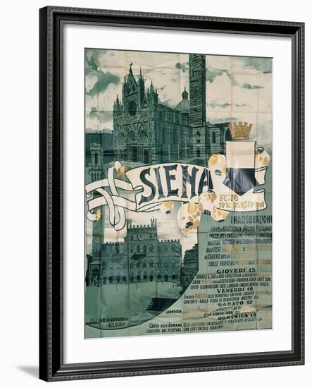 Poster of Siena Celebrations in August 1901-null-Framed Giclee Print