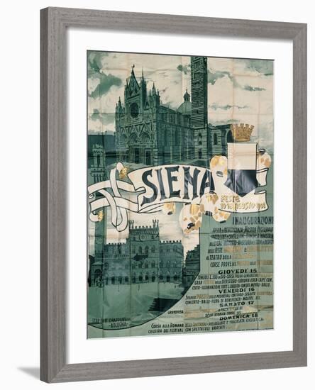 Poster of Siena Celebrations in August 1901-null-Framed Giclee Print