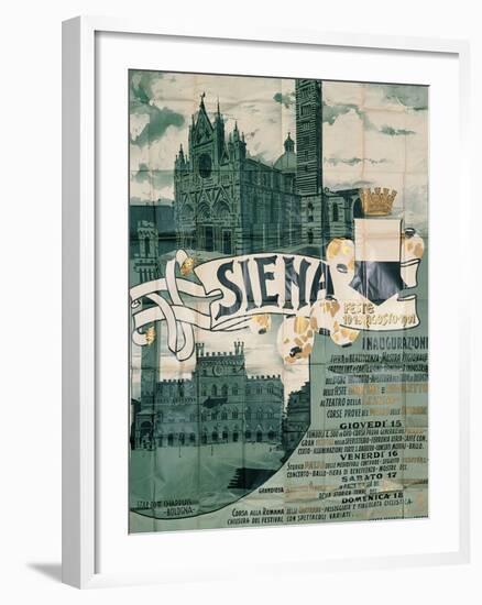 Poster of Siena Celebrations in August 1901-null-Framed Giclee Print