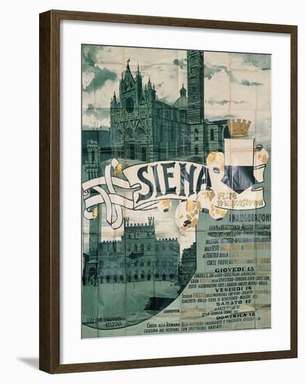 Poster of Siena Celebrations in August 1901-null-Framed Giclee Print