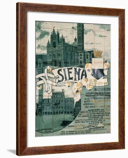 Poster of Siena Celebrations in August 1901-null-Framed Giclee Print