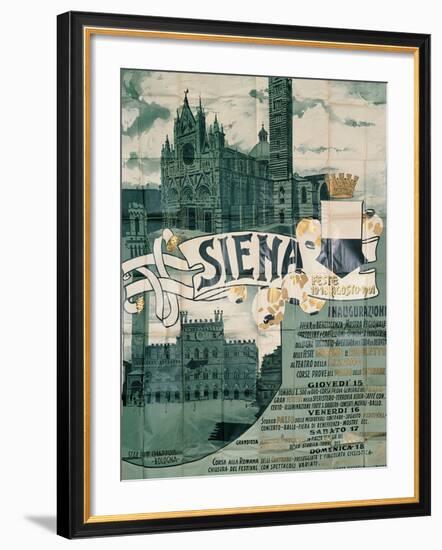 Poster of Siena Celebrations in August 1901-null-Framed Giclee Print