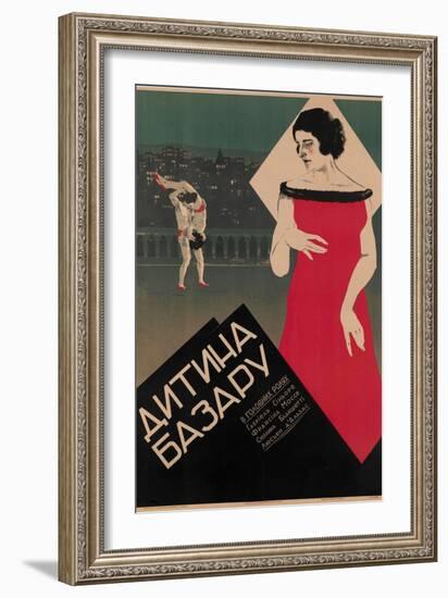 Poster of the French Movie  L'enfant Des Halles  by Rene Leprince (Movie Poster) , C.1927 (Lithogra-Anonymous Anonymous-Framed Giclee Print