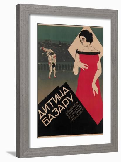 Poster of the French Movie  L'enfant Des Halles  by Rene Leprince (Movie Poster) , C.1927 (Lithogra-Anonymous Anonymous-Framed Giclee Print