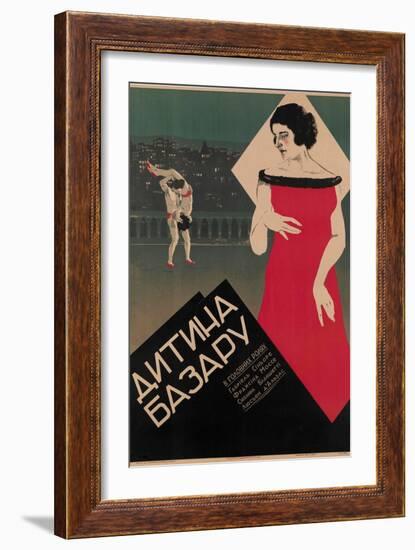 Poster of the French Movie  L'enfant Des Halles  by Rene Leprince (Movie Poster) , C.1927 (Lithogra-Anonymous Anonymous-Framed Giclee Print