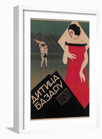 Poster of the French Movie  L'enfant Des Halles  by Rene Leprince (Movie Poster) , C.1927 (Lithogra-Anonymous Anonymous-Framed Giclee Print