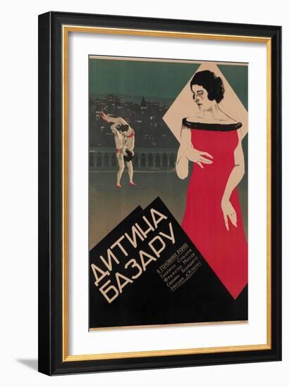 Poster of the French Movie  L'enfant Des Halles  by Rene Leprince (Movie Poster) , C.1927 (Lithogra-Anonymous Anonymous-Framed Giclee Print