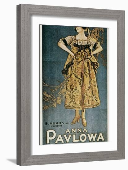 Poster of the Russian Ballets-Anna Pavlova-Framed Art Print