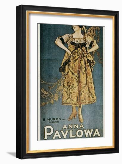 Poster of the Russian Ballets-Anna Pavlova-Framed Art Print