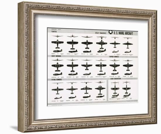 Poster of U.S. Naval Combat and Transport Aircraft-null-Framed Photographic Print