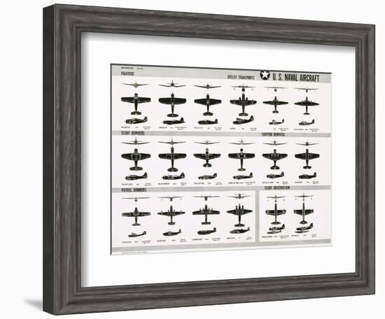 Poster of U.S. Naval Combat and Transport Aircraft-null-Framed Photographic Print